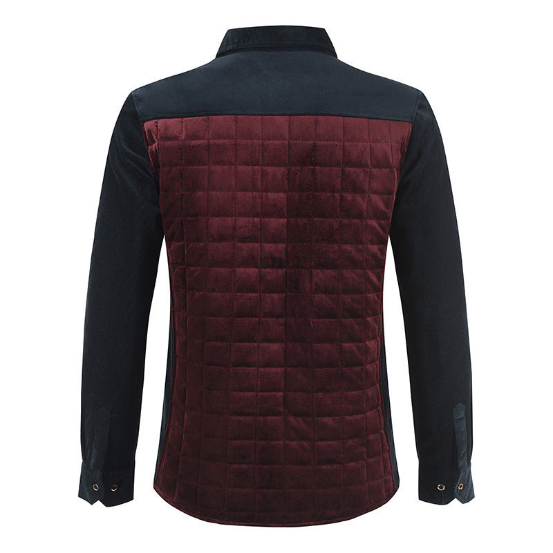 2020 Men's Casual Color Block Plaid Jacket