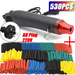 530/328/127pcs Heat Shrink Tube 2:1 Shrinkable Wire Shrinking Wrap Tubing Wire Connect Cover Protection with 300W Hot Air Gun - flohmarkt-deutschland.shop