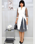 2020 Women's Fashion V-Neck Polka Dot Dress