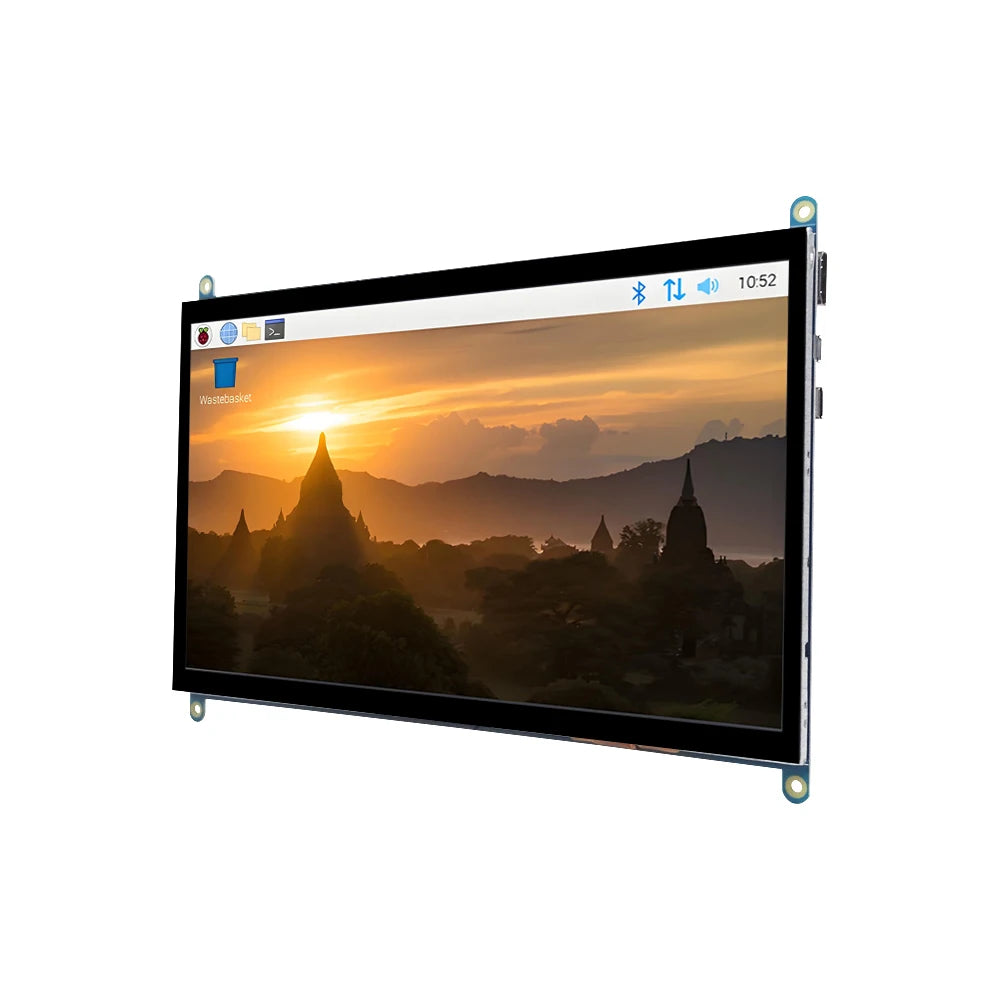 HZWDONE Raspberry Pi Screen 10.1" Touchscreen 1024x600 HDMI Portable Monitor with Fix Hole for Raspberry Pi 5/4/3B/B+ Win11/10/8