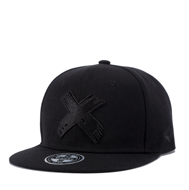 Embroidered Hip-Hop Punk Flat Brim Duck Bill Cap
