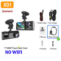 WIFI APP Control Car Dvr 2/3 Channel 1080P Dash Cam for Cars Front optional Rear View Recorder Video Car Camera Car Assecories