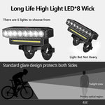 5/8 LED Fahrrad-Frontlicht, USB wiederaufladbar, 130 dB, Fahrradhupe, einfach zu installieren, 6 Modi, Fahrradklingel-Licht - flohmarkt-deutschland.shop