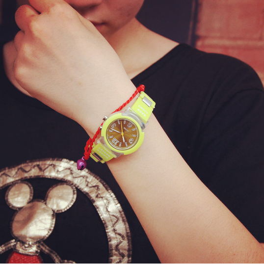 Korean EXO Harajuku LED Glow Jelly Watch for Girls