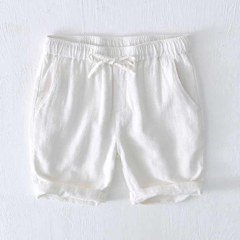 Men's Casual Loose Cotton Linen Shorts for Summer