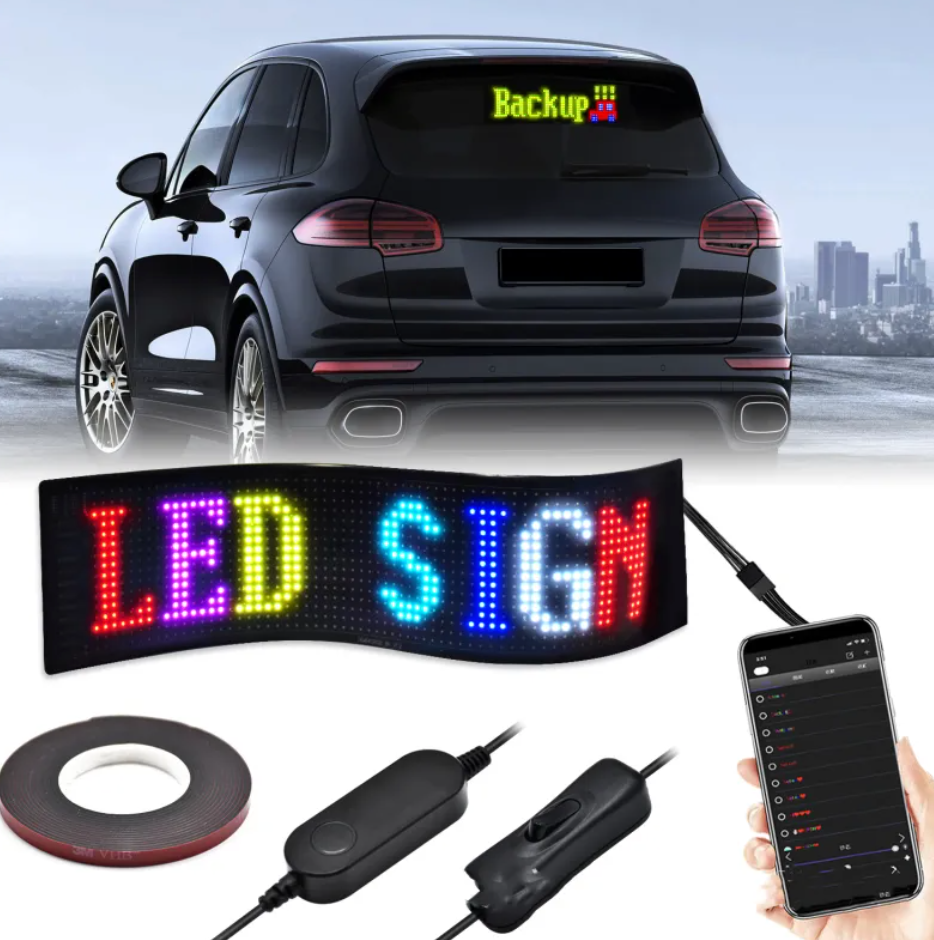 Flexible Wireless LED Car Display Screen