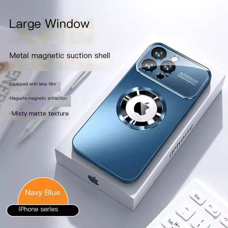 Frosted Glass Magnetic Phone Case for iPhone 15/14 Pro Max