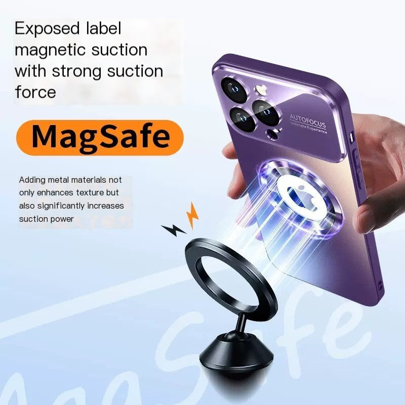 Frosted Glass Magnetic Phone Case for iPhone 15/14 Pro Max