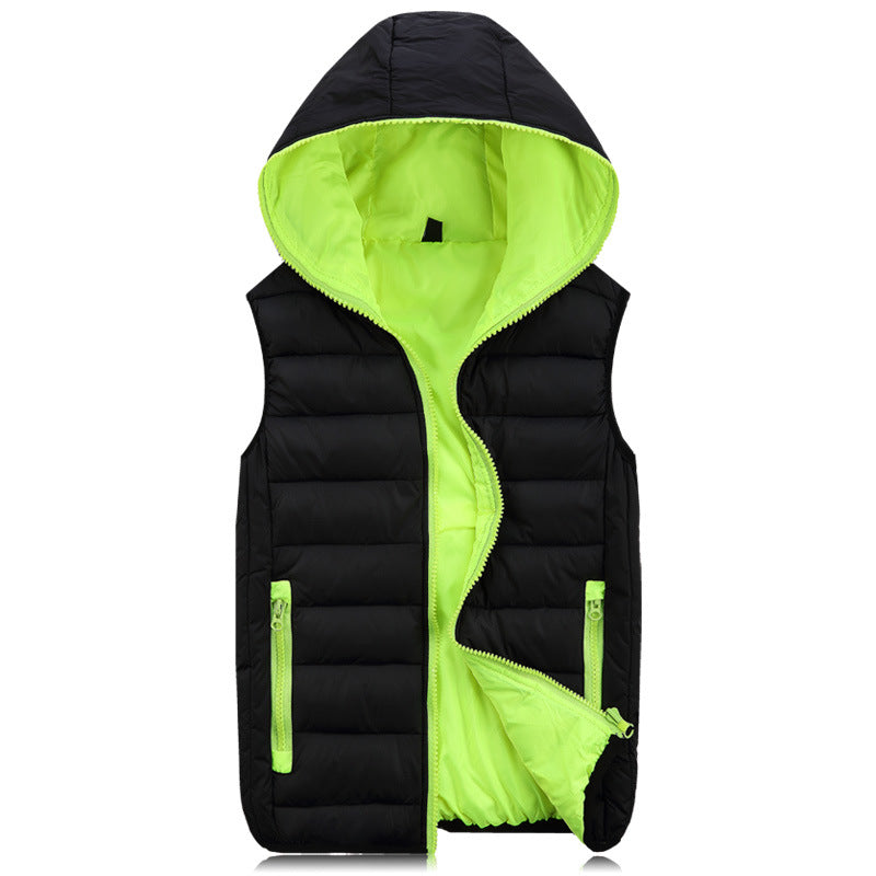Korean Style Couple's Down Cotton Vest for Fall/Winter