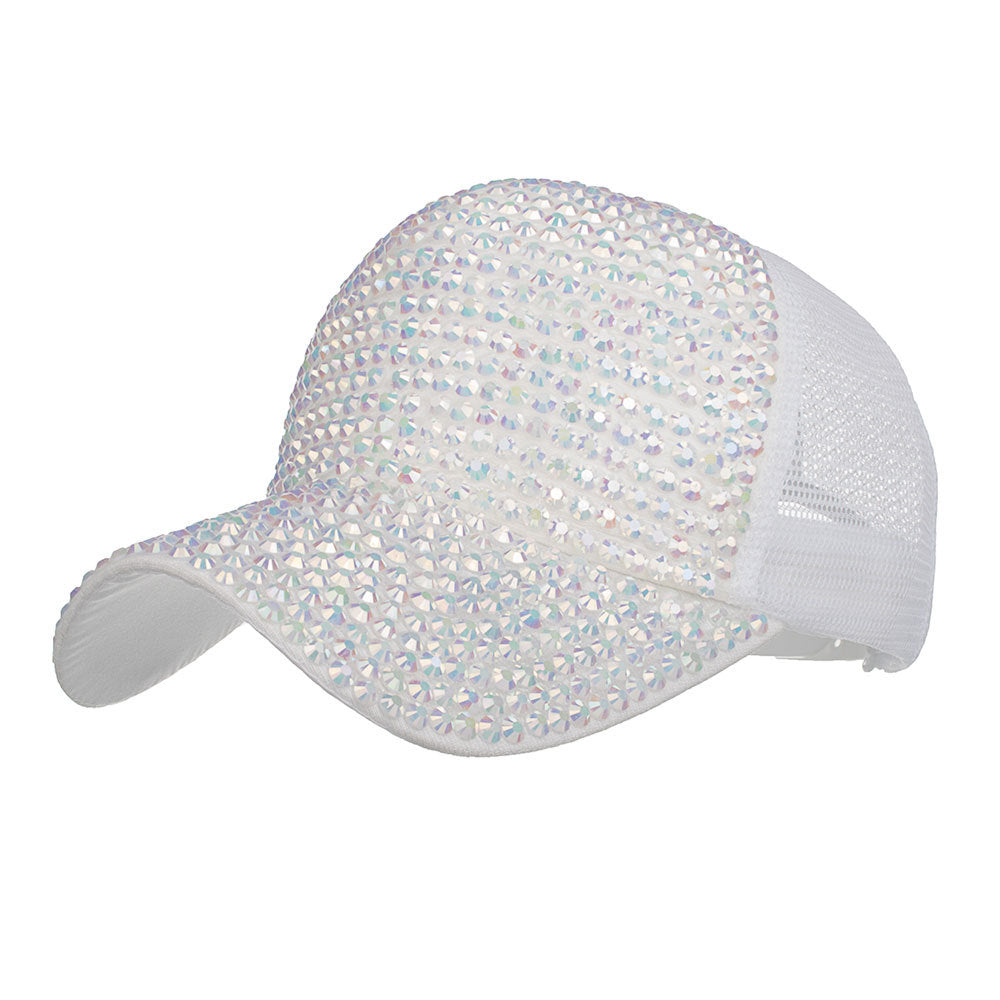 Korean Style Rhinestone Baseball Cap for Sun Protection