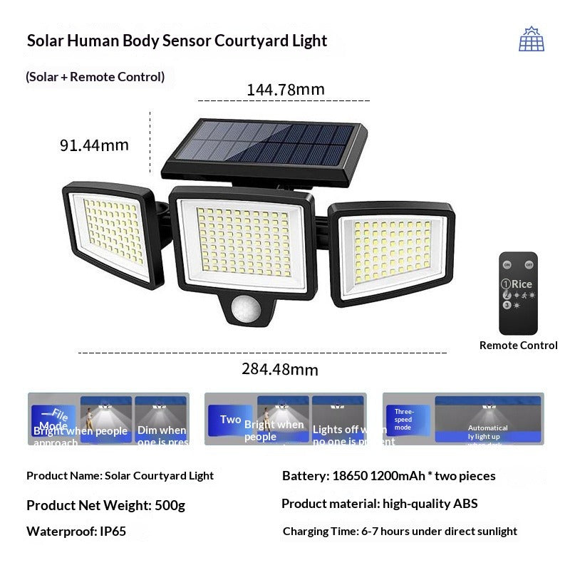 Geteilte Solarbetriebene Smart-Lampe mit Bewegungssensor