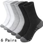 6 Paar Herren-Sportsocken, schweißabsorbierend, bequem und atmungsaktiv, geeignet für Basketballtraining und Laufen im Freien - flohmarkt-deutschland.shop