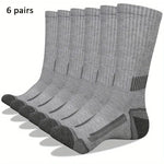 6 Paar Herren-Sportsocken, schweißabsorbierend, bequem und atmungsaktiv, geeignet für Basketballtraining und Laufen im Freien - flohmarkt-deutschland.shop