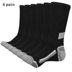 6 Paar Herren-Sportsocken, schweißabsorbierend, bequem und atmungsaktiv, geeignet für Basketballtraining und Laufen im Freien - flohmarkt-deutschland.shop