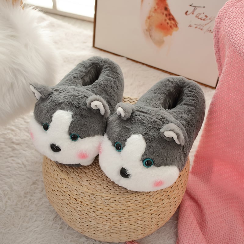 Winter Warm Plush Cotton Slippers for Students