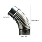 60mm Steel 45 Degree Elbow Chimney Pipe Stainless Steel Multi Flue Stove Pipe Outdoor Camping Chimney Liner Heater Exhaust Pipe - flohmarkt-deutschland.shop