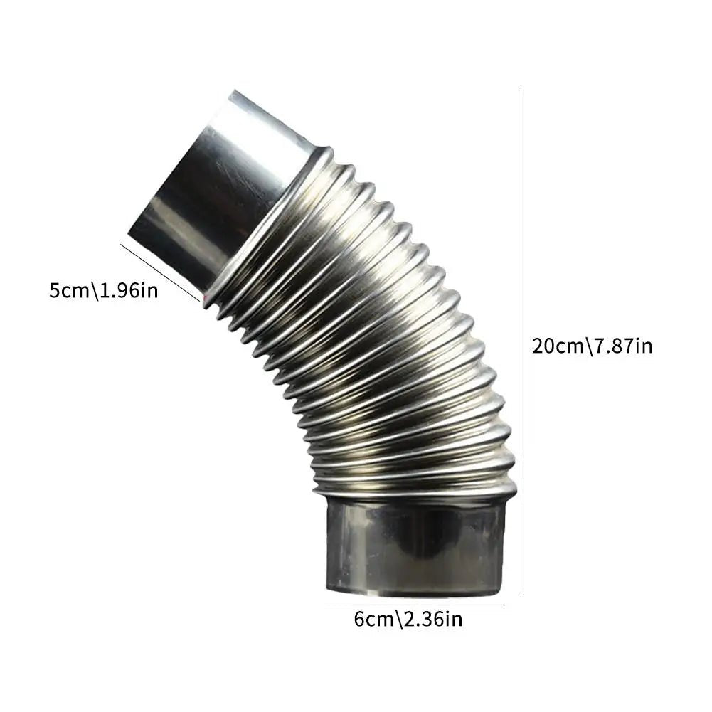 60mm Steel 45 Degree Elbow Chimney Pipe Stainless Steel Multi Flue Stove Pipe Outdoor Camping Chimney Liner Heater Exhaust Pipe - flohmarkt-deutschland.shop