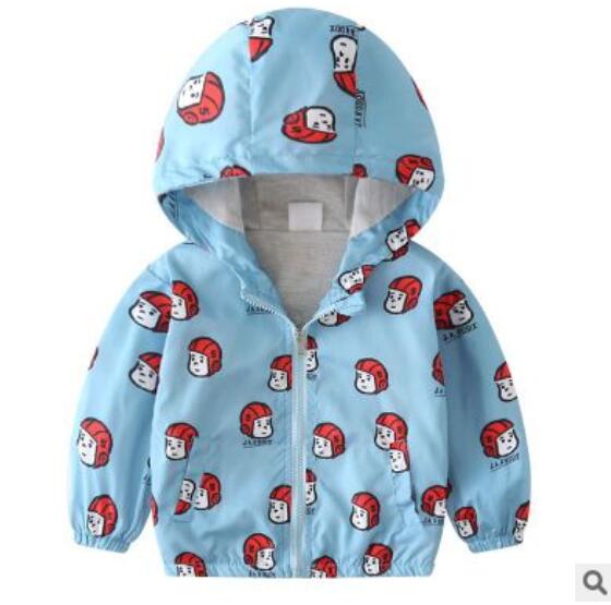 Boys' Casual Hooded Windbreaker Jacket for Spring/Fall