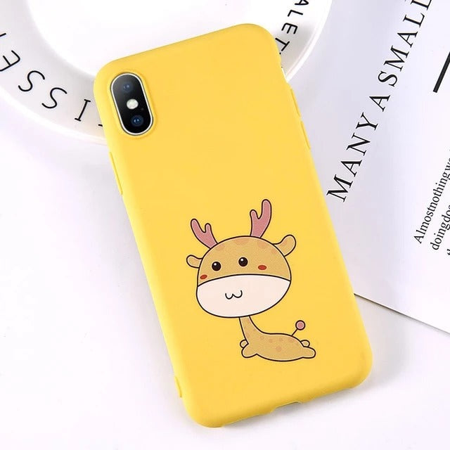 Cartoon Painted Phone Case for iPhone 11 Pro Max & S10 Plus