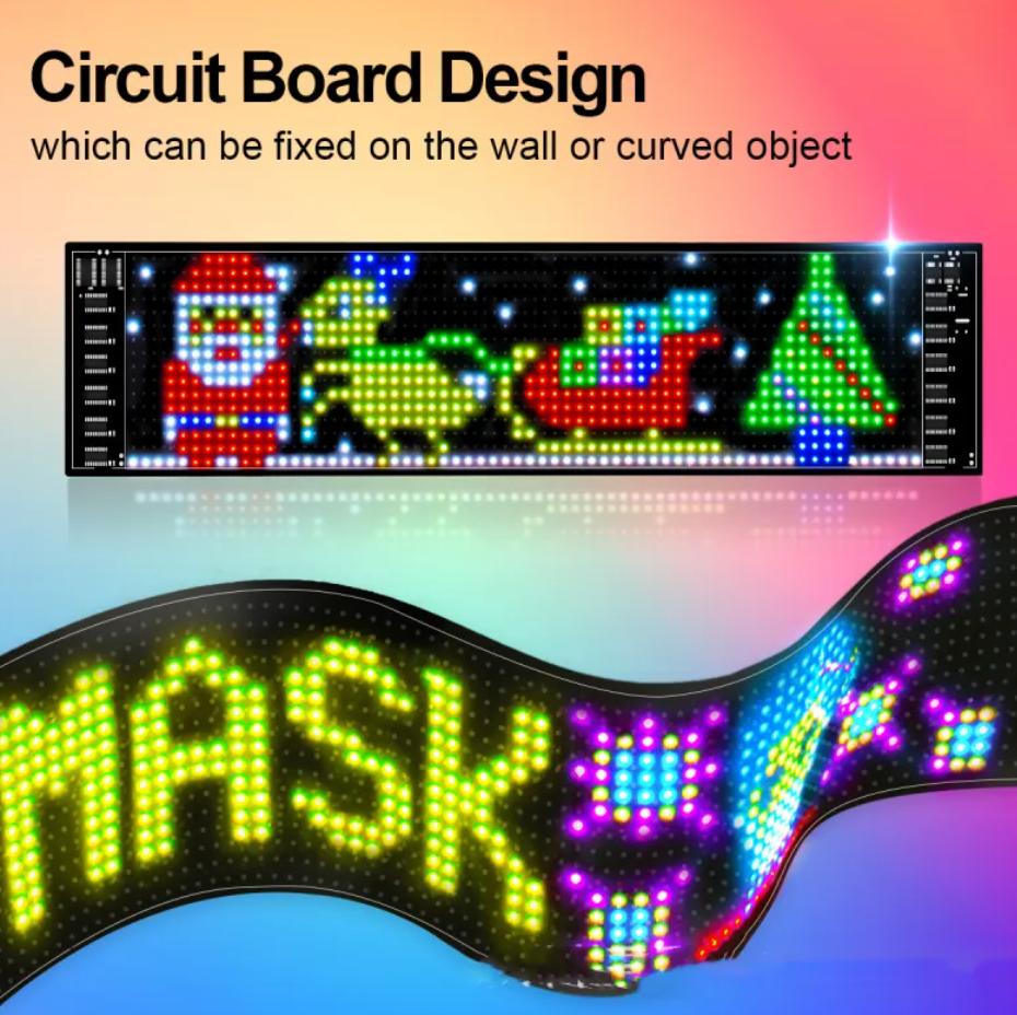 Flexible Wireless LED Car Display Screen