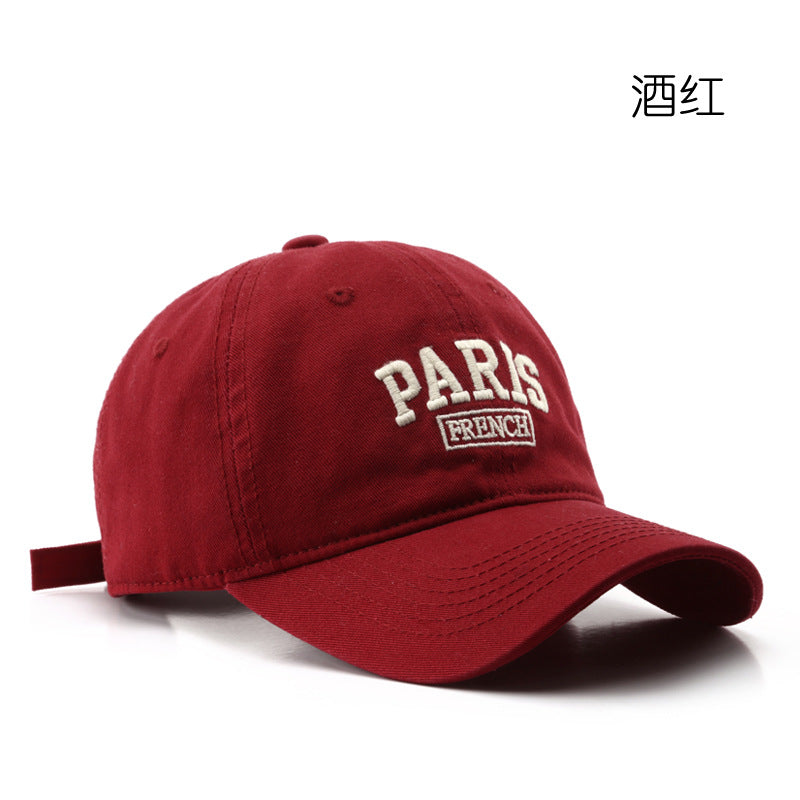 Japanese and Korean Style Spring Autumn Embroidered Cap