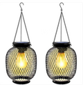 Fashion Simple Solar Garden Metal Hanging Lamp