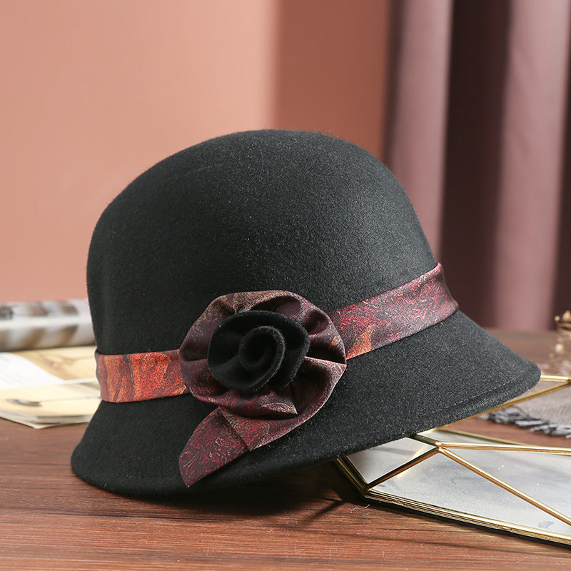 Korean Style Women's Wool Cap for Autumn and Winter