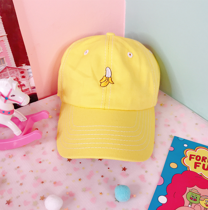 Embroidered Fruit Cap - Japanese and American Style