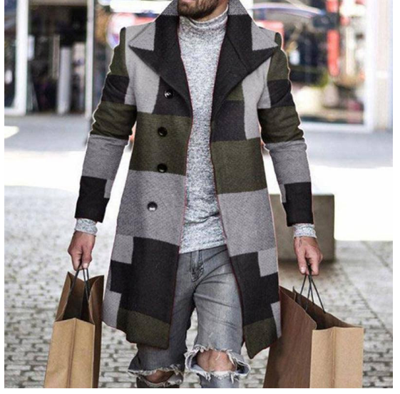 Casual Color-Block Thick Knit Hooded Cardigan
