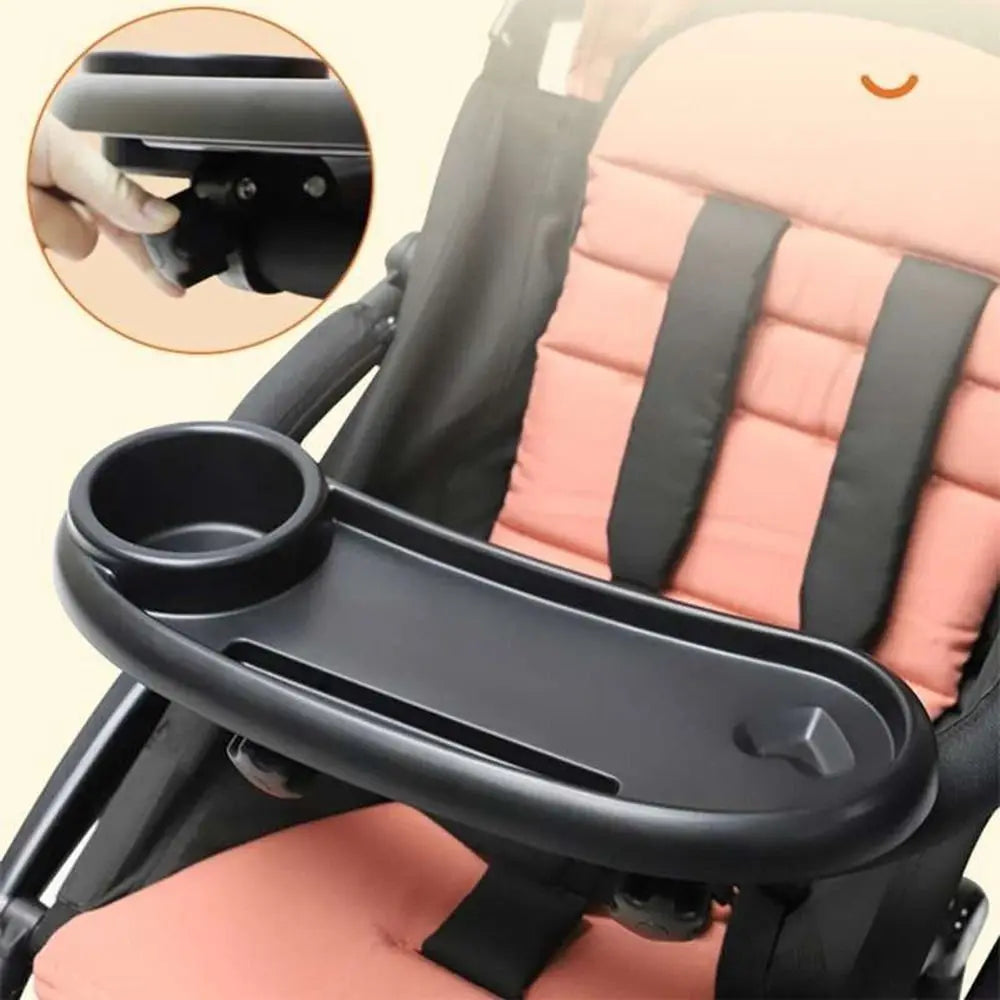 Antislip Stroller Cup Holder Practical Detachable Universal Stroller Tray Handy Convenient Pushchair Snack Table Toddlers