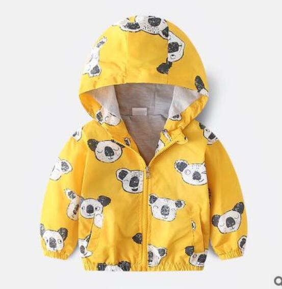 Boys' Casual Hooded Windbreaker Jacket for Spring/Fall