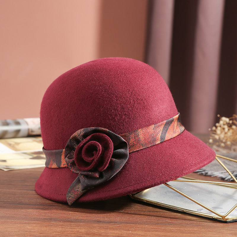 Korean Style Women's Wool Cap for Autumn and Winter