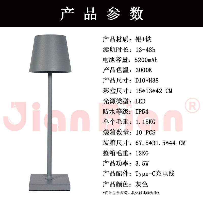 Modern Minimalist Iron Luxury Bedside Table Lamp