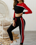 Color Block Casual Sports Set for Women (Fall/Winter)