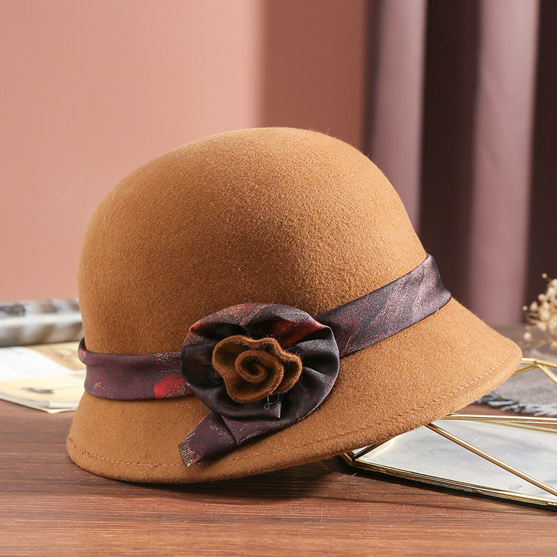 Korean Style Women's Wool Cap for Autumn and Winter