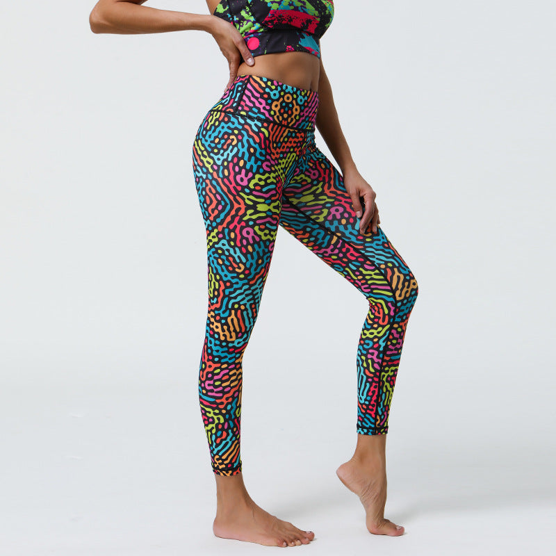 Colorful Arrow Digital Print Yoga Leggings