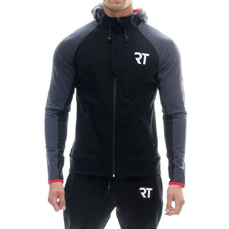 Muscle Brothers Color Block Hoodie Set for Fall/Winter