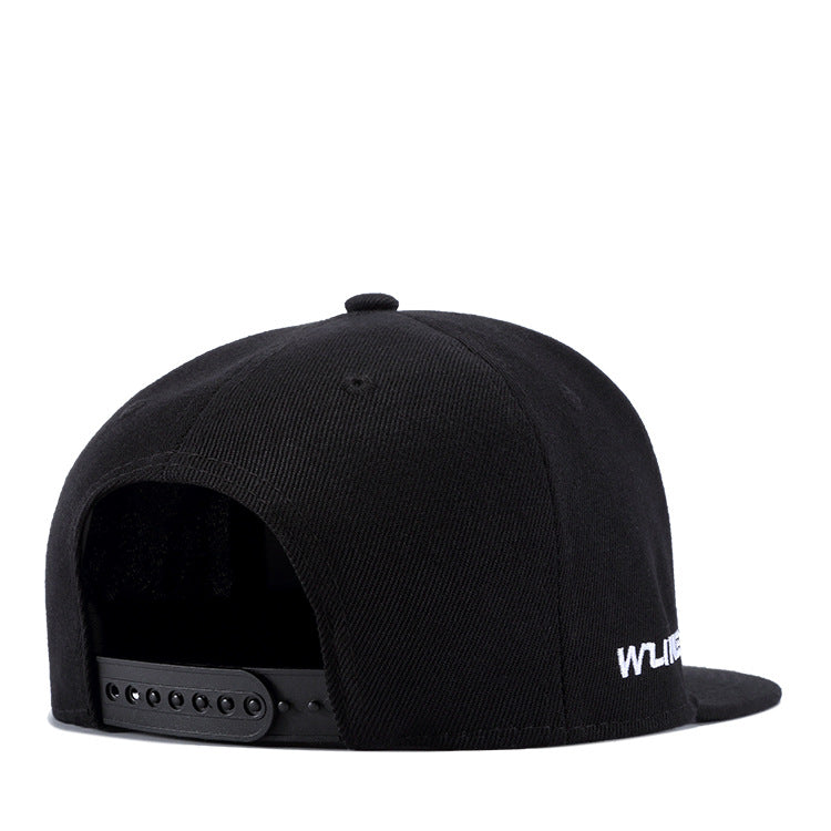 Embroidered Hip-Hop Punk Flat Brim Duck Bill Cap
