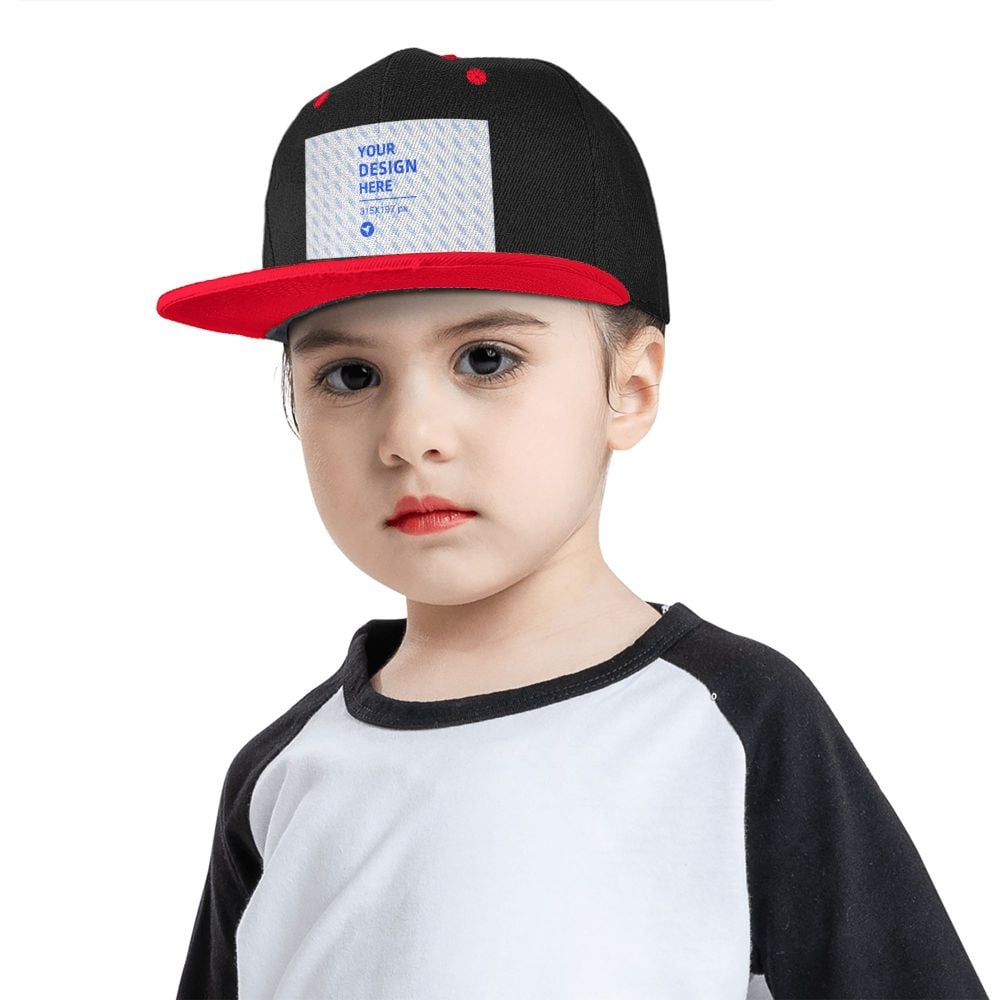 Children's Contrast Flat Brim Hip Hop Hat