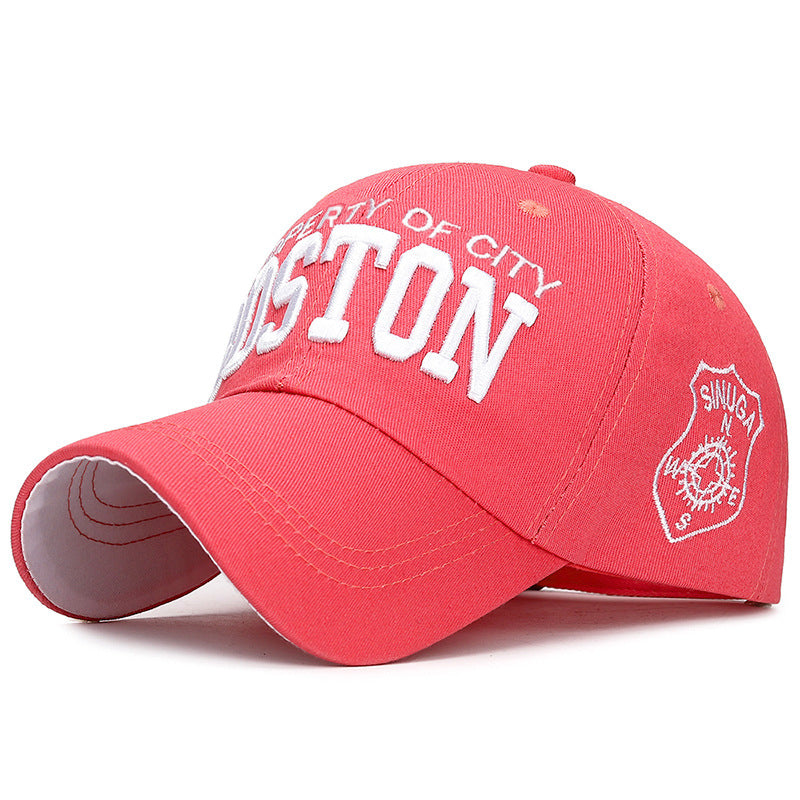 Korean Style Multi-Color Sun Baseball Cap with Embroidery