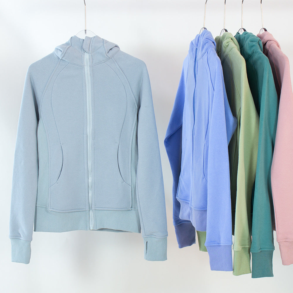 Women's Fleece Yoga Hoodie Jacket for Fall/Winter