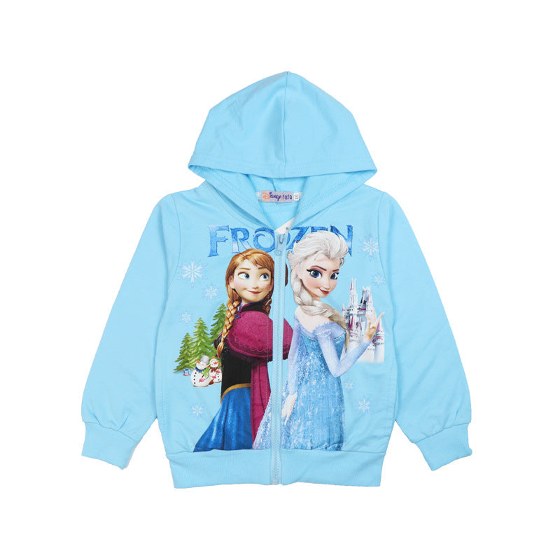 2023 Girls' Cotton Jacket with Hood for Spring and Autumn
