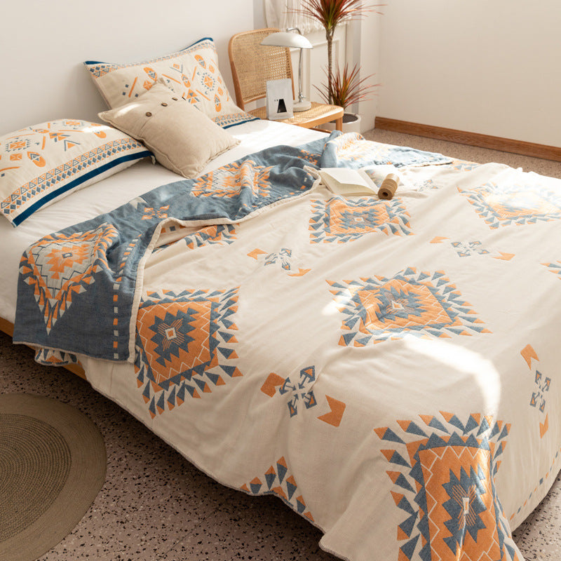 New Cotton Four-Layer Gauze Blanket for Summer Use