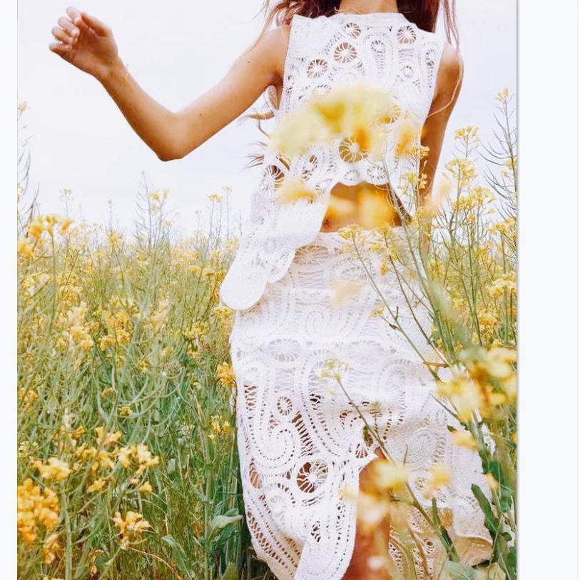 2023 Women's Fashion Knit Crop Top and Skirt Set
