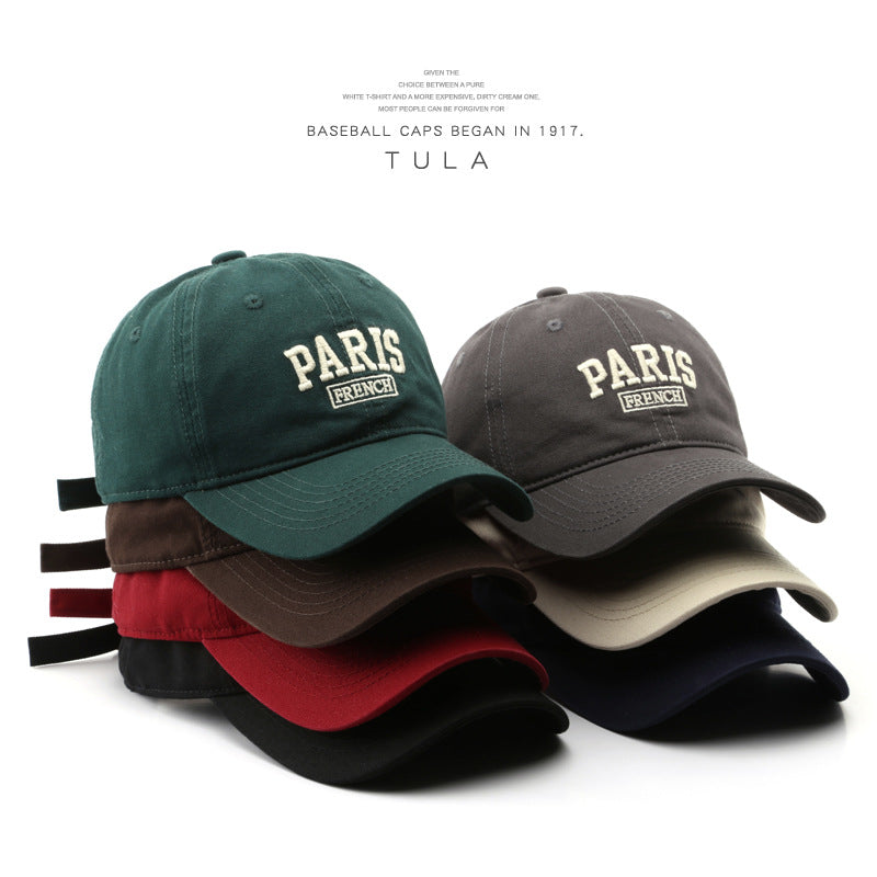 Japanese and Korean Style Spring Autumn Embroidered Cap