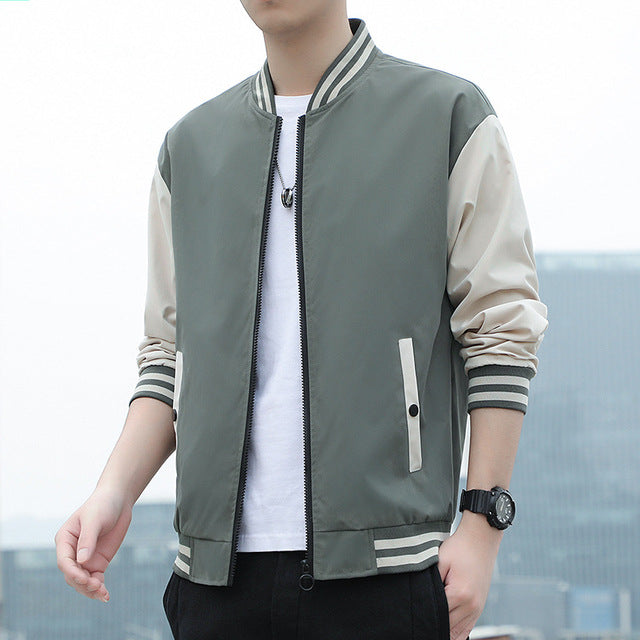 Men's Sports Casual Baseball Jacket for Spring & Autumn