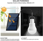 7W Solarleuchte – Wasserdichte, per USB aufladbare Hängeleuchte mit Notlichtfunktion – Solarbetriebene Lampe für Innen- & Außenbereich – Solarbirne mit Solarpaneel - flohmarkt-deutschland.shop