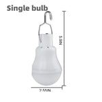 7W Solarleuchte – Wasserdichte, per USB aufladbare Hängeleuchte mit Notlichtfunktion – Solarbetriebene Lampe für Innen- & Außenbereich – Solarbirne mit Solarpaneel - flohmarkt-deutschland.shop
