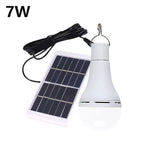 7W Solarleuchte – Wasserdichte, per USB aufladbare Hängeleuchte mit Notlichtfunktion – Solarbetriebene Lampe für Innen- & Außenbereich – Solarbirne mit Solarpaneel - flohmarkt-deutschland.shop