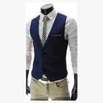 7XL Hohe Qualität Kleid Westen Für Männer Slim Fit Herren Anzug Weste Männliche Weste Gilet Homme Casual Ärmellose Formale Business jacke - flohmarkt-deutschland.shop